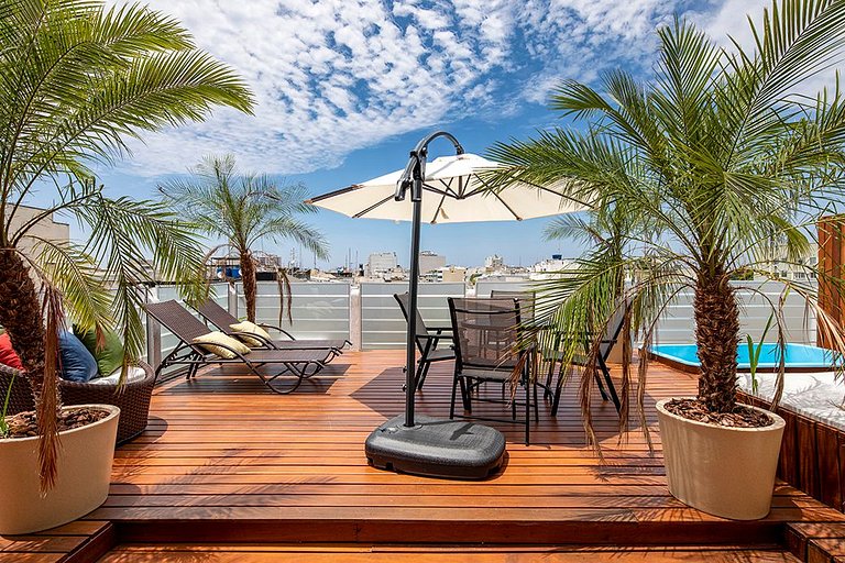 Coberturas Alto Luxo com Terraço, BBQ e Jacuzzi