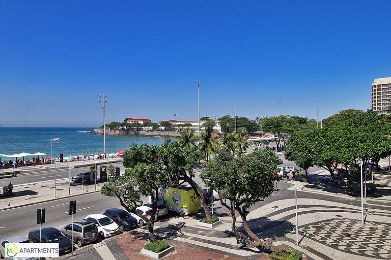 Enorme 3 quartos frente mar para 8 pessoas