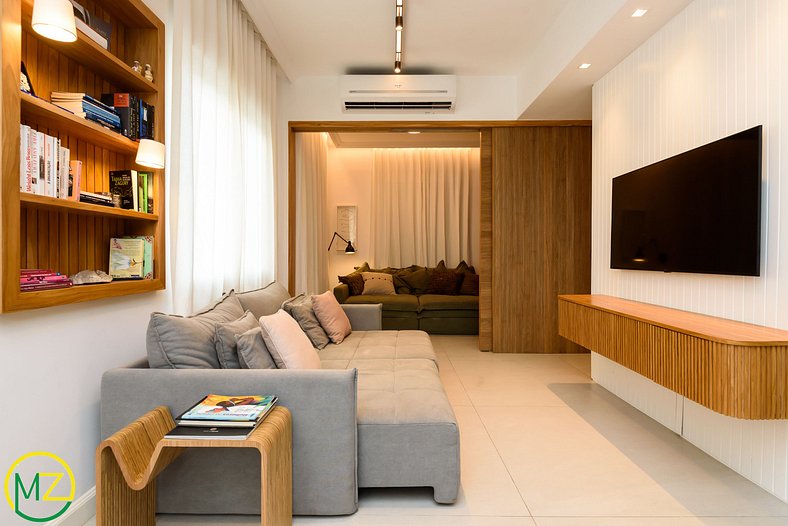 Luxurious 2 bedrooms facing Ipanema beach