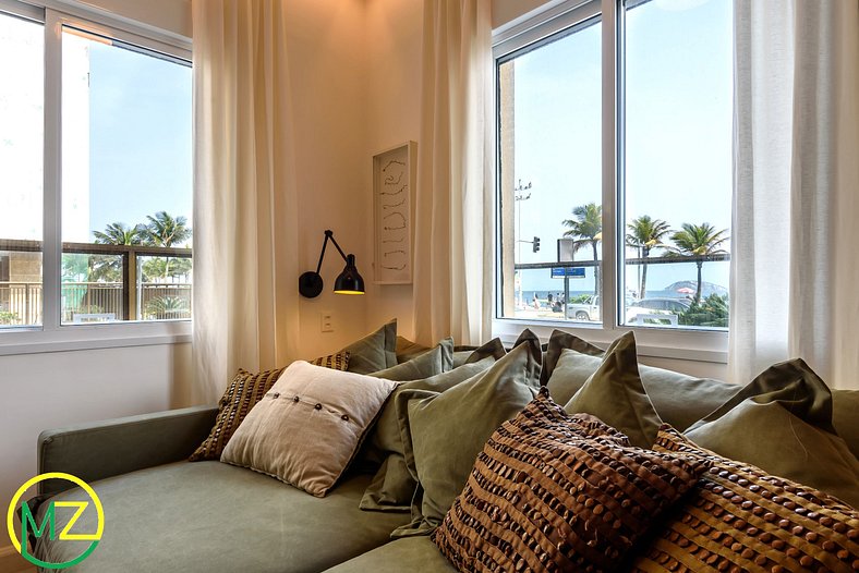 Luxurious 2 bedrooms facing Ipanema beach